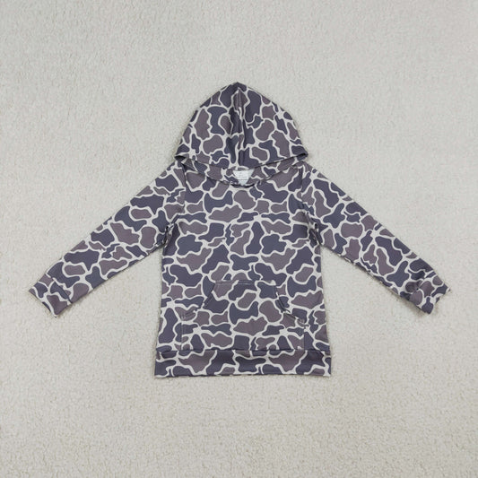 Baby Boys Kids Long Sleeves Camo Pocket Hoodie Shirt Pullover Tops RTS