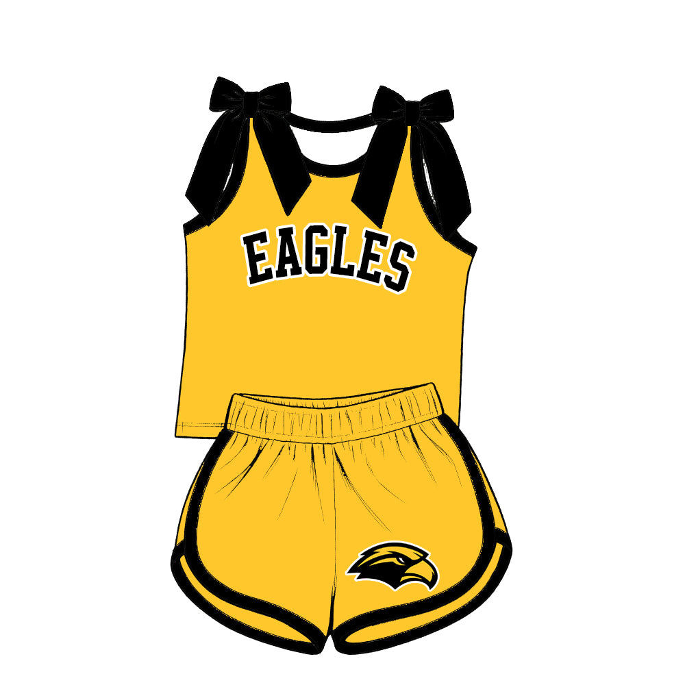 ( Moq 5 ) Sibling Baby Girls Kids Sleeveless Bows Shirt Shorts Team Set Clothes