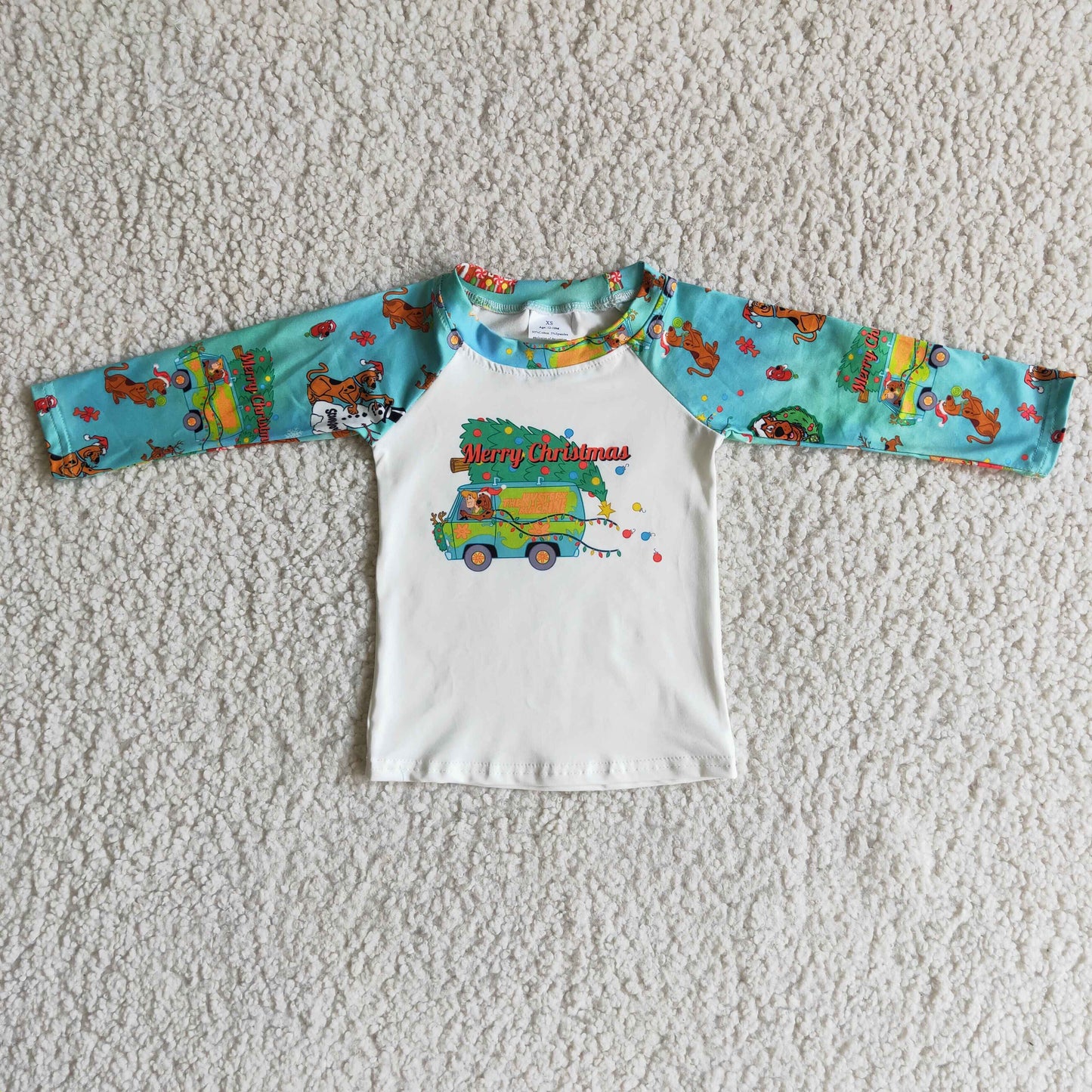 Promotion Baby Boy Christmas Cartoon Tops Shirt RTS