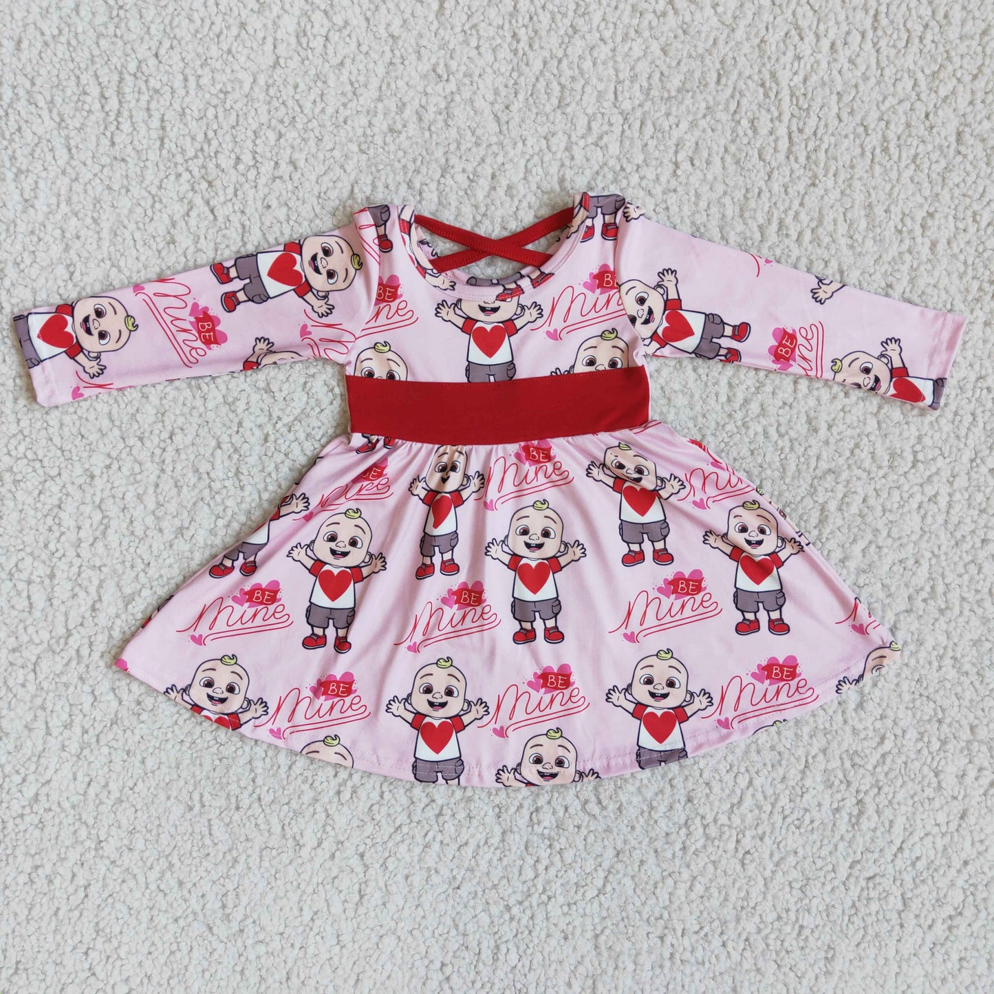Promotion Baby Girl Valentine's Hearts Twirl Dress RTS