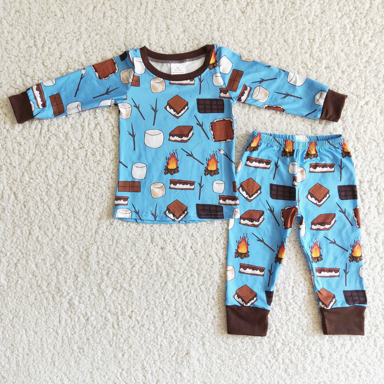 Promotion 6 B3-18 Baby Girl cake milk long sleeve pajamas outfit