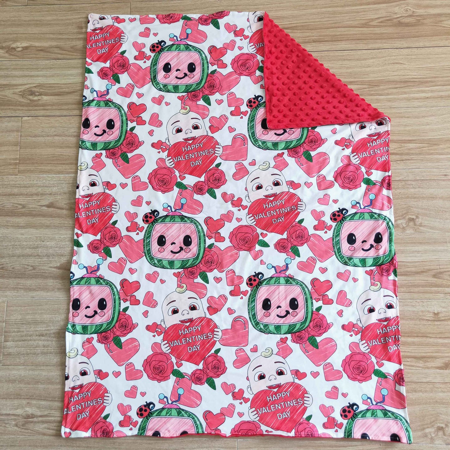 Promotion Baby Girl Valentine's Day Hearts Blanket RTS