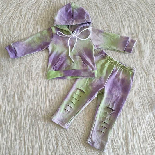 Promotion 6 B4-16 Baby Kids Hoodie Hoodie Pants Sets
