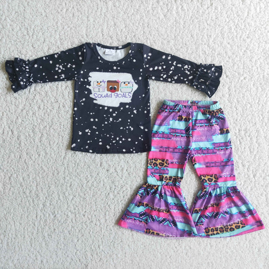Promotion Baby Girl Long Sleeves Bell Pants Set