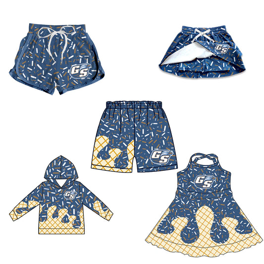 ( Moq 5 each style ) Baby Boy Girl GS Team Sibling Drips Dress Shirt Shorts Pants 7.3