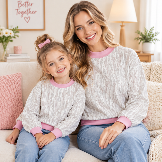 Sibling Baby Girls Adult Woman Long Sleeves Camo Shirts Yoga Active Pink Mock Neck Clothes RTS