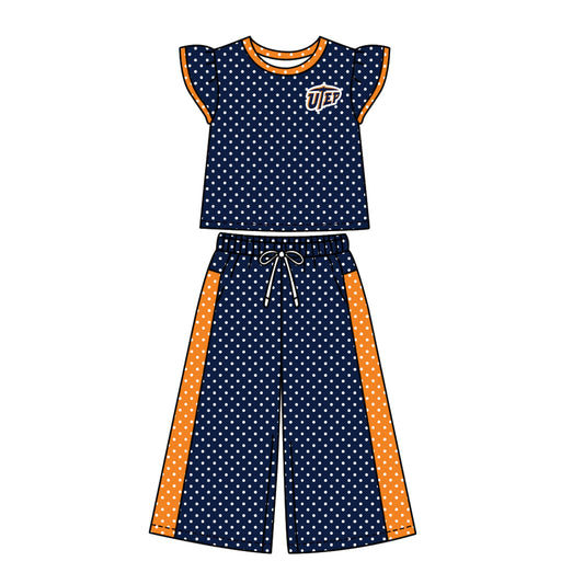 ( Moq 5 ) Baby Girls Kids Short Sleeves Shirt Pants Team Set Clothes