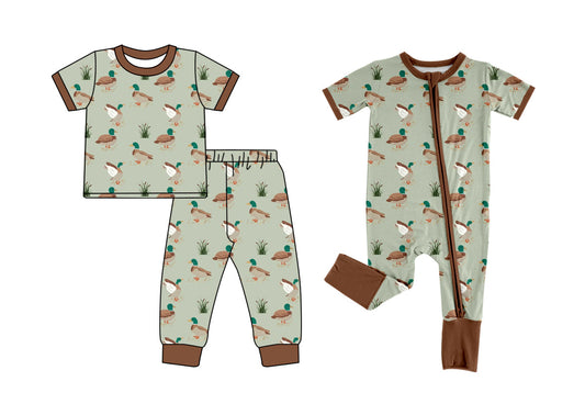 Baby Boy Short Sleeves Ducks Sibling Romper Set ( Moq 5 Each Design ) 12.12