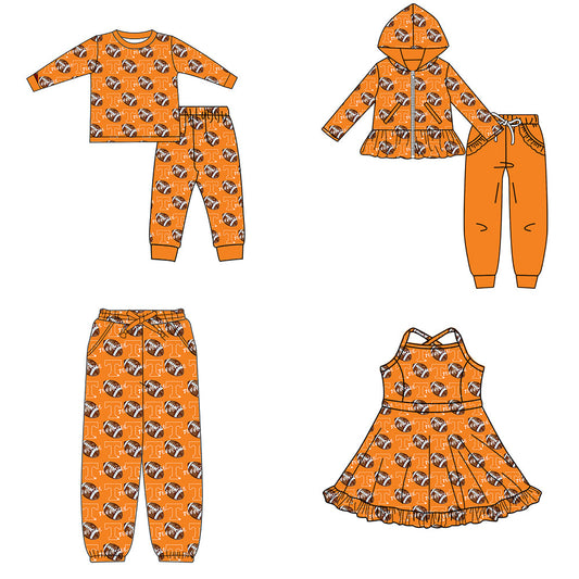 ( Moq 5 each style ) Baby Boy Girl Football Sibling Pants Dress Set 8.21