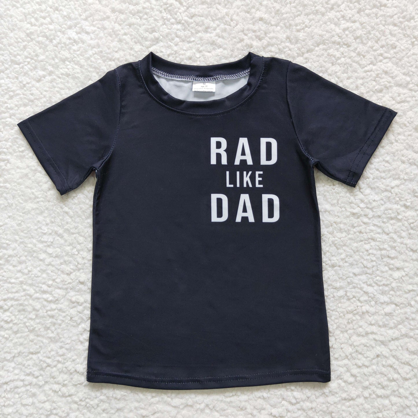 BT0323 Baby Boy Black Dad Shirt Sleeves Shirt