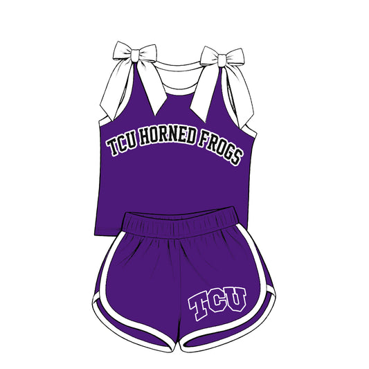( Moq 5 ) Sibling Baby Girls Kids Sleeveless Bows Shirt Shorts Team Set Clothes