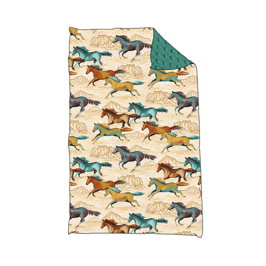 Baby Kids Infant Western Horse Blanket