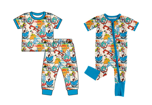 Baby Boy Short Sleeves Reading Sibling Romper Clothes Set ( Moq 5 Each Design )12.2
