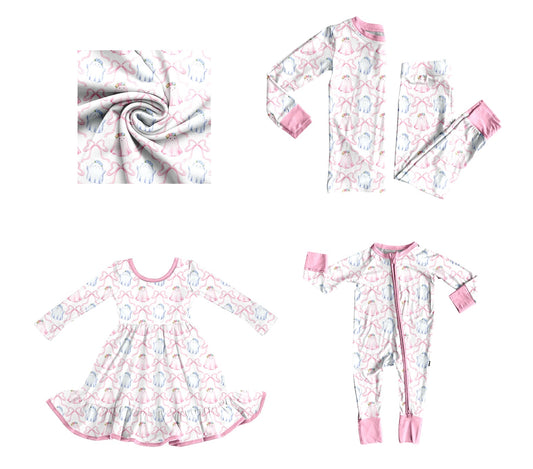 ( Moq 5 Each Style ) Baby Girl Toddler Halloween Ghosts Bows Sibling Romper Dress Set