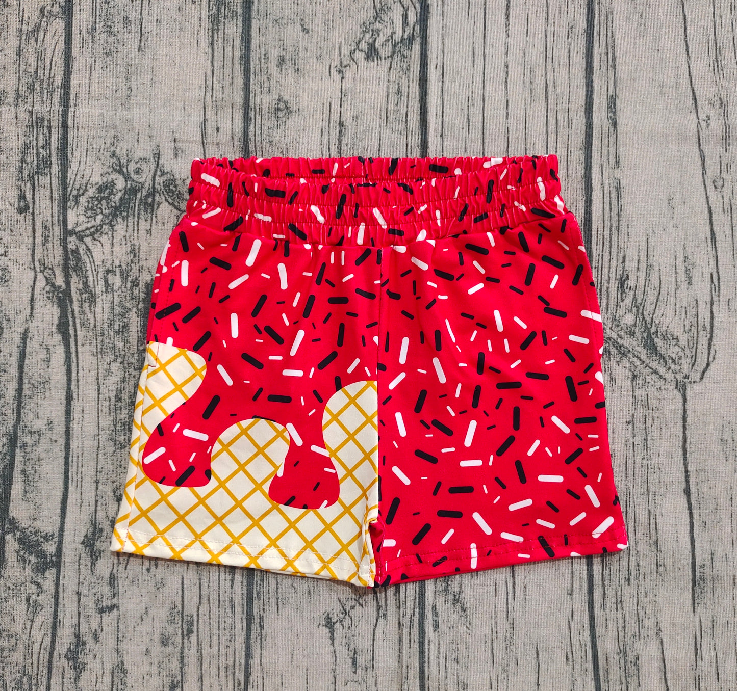 ( No moq ) Preorder Baby Boy Girl Drips Team Red Shorts Bottom