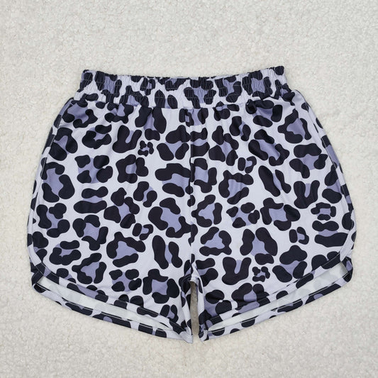 Adult Women Grey Leopard Summer Shorts RTS