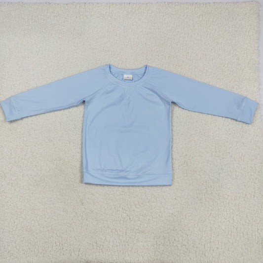 Baby Girl Toddler Long Sleeves Blue Yoga Active Shirt Tops RTS