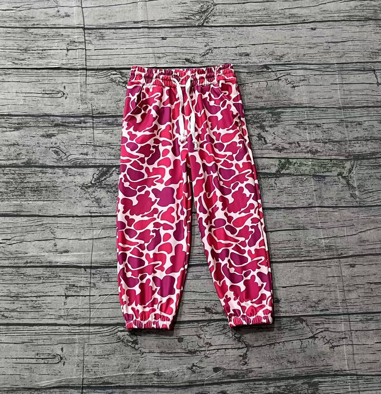 Baby Girls Kids Pink Camo Pockets Jogger Pants Bottoms Clothes RTS