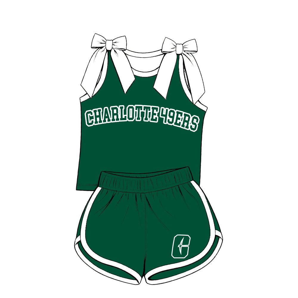 ( Moq 5 ) Sibling Baby Girls Kids Sleeveless Bows Shirt Shorts Team Set Clothes