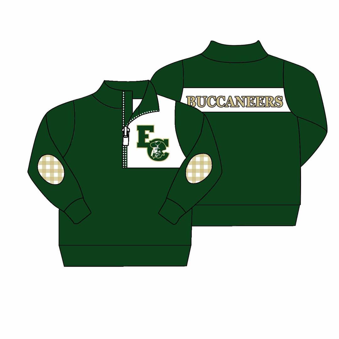 Baby Boy Green Long Sleeves EC Team Buttons Shirt ( Moq5 )