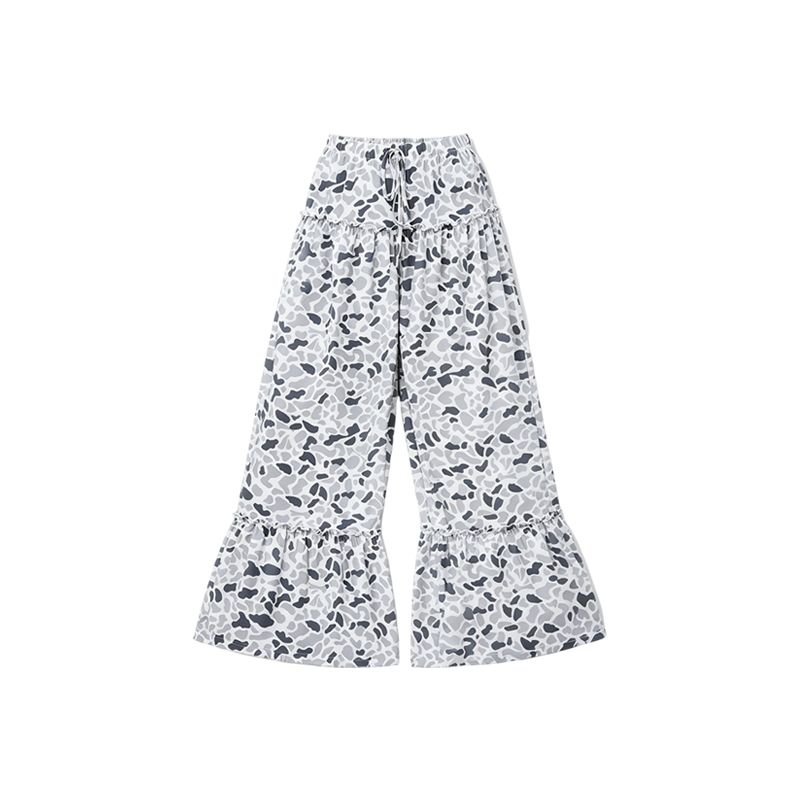( Moq 5 ) Baby Girls Kids Grey Camo Ruffle Pants Bottoms Clothes