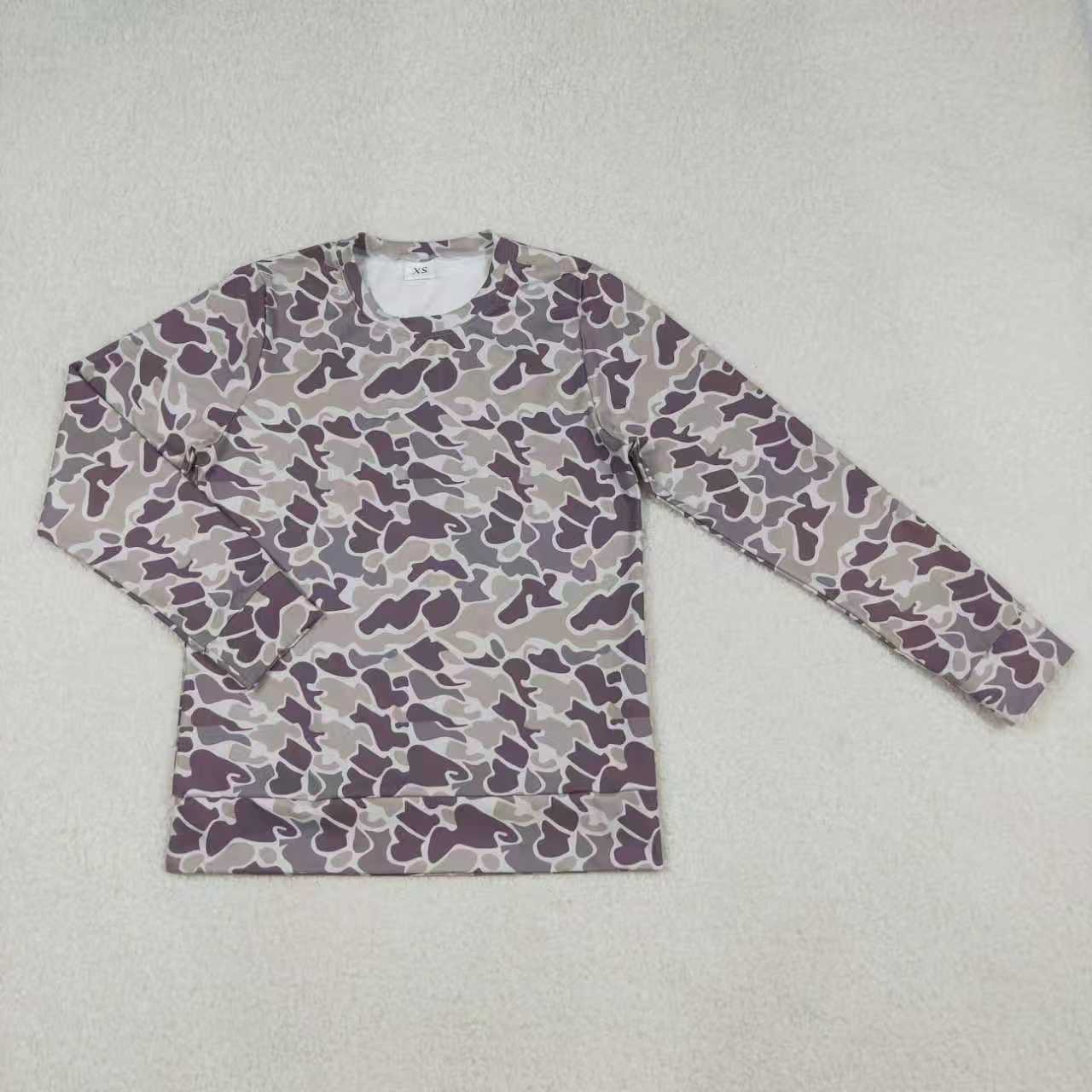 Sibling Adult Women Long Sleeves Camo Shirt Tops RTS