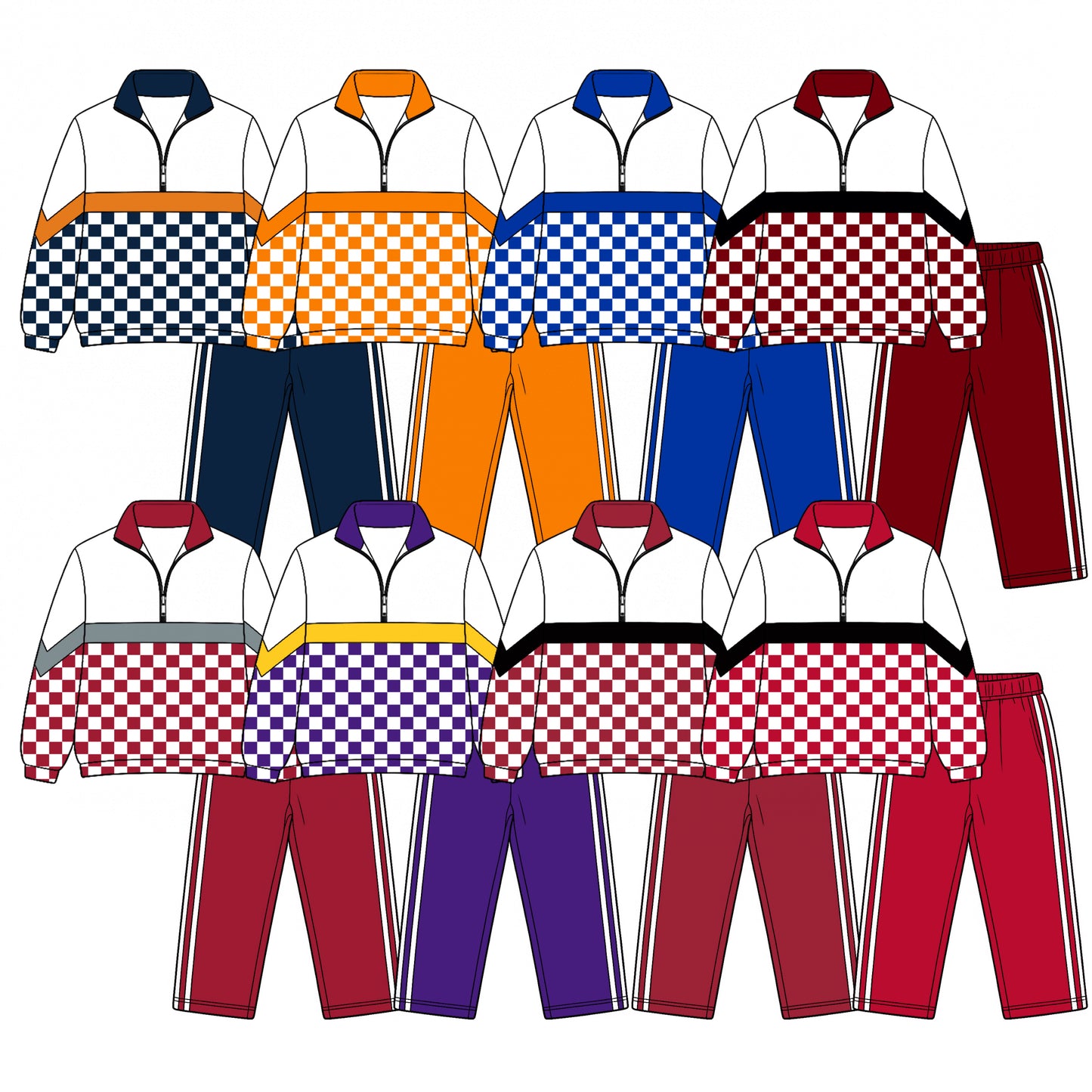 ( Moq 5 Each Style ) Sibling Baby Children Kids Long Sleeves Zipper Checked Shirts Pants Team Sets Clothes