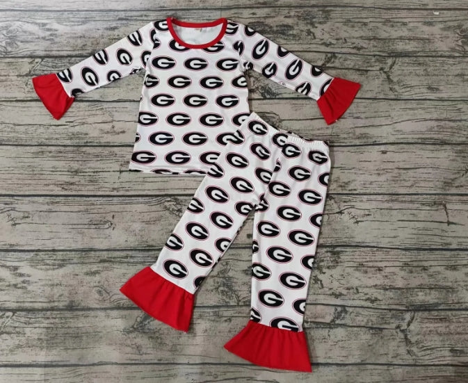 Baby Girl Long Sleeves Team Shirt Pants Pajamas Set