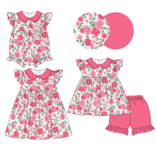 Baby Girl Flower Sibling Romper Dress Set ( Moq 5 Each Style ) 1.9