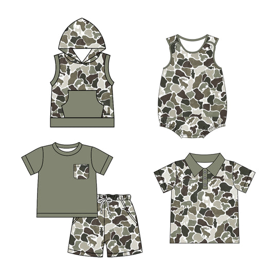 Baby Boy Camo Sibling Romper Shirts Set ( Moq 5 Each Style ) 1.23