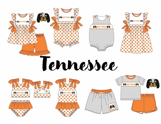 Baby Boy Girl Dogs Team Sibling Romper Dress Swimsuit Set ( Moq 5 each style)