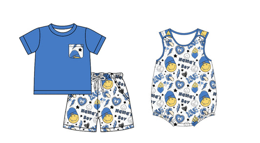 Baby Toddler Mama's Boy Smile Hearts Sibling Romper Set ( Moq 5 Each Style ) 1.17