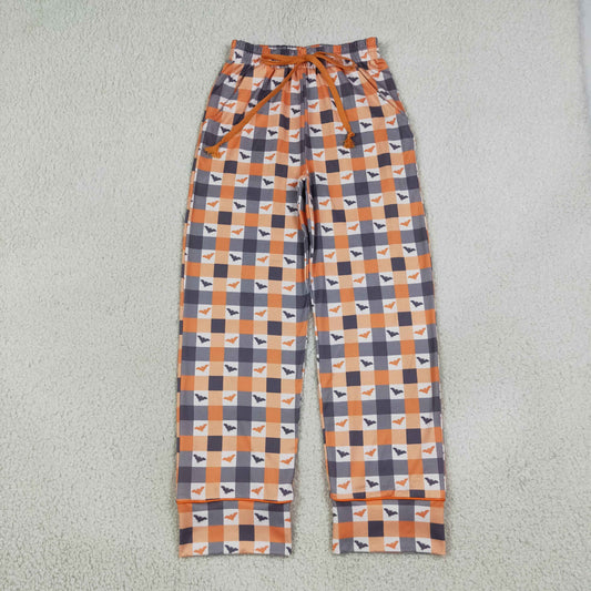 Adult Women Bats Checked Pants Bottoms Halloween Clothes RTS