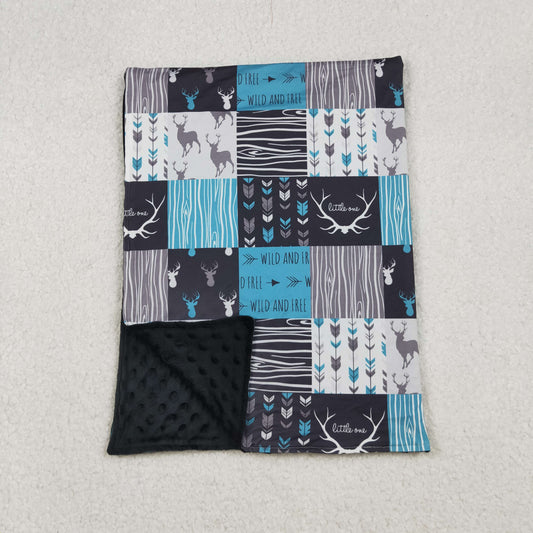 Baby Kids Toddler Deer Hunting Plaid Blanket RTS