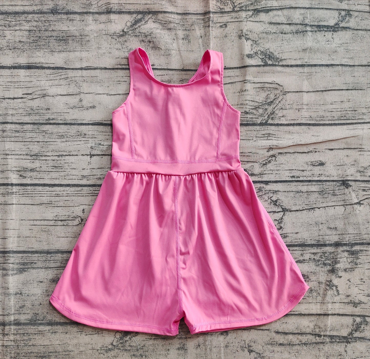 Baby Girl Sleeveless Pink Yoga Active Zipper Jumpsuit RTS