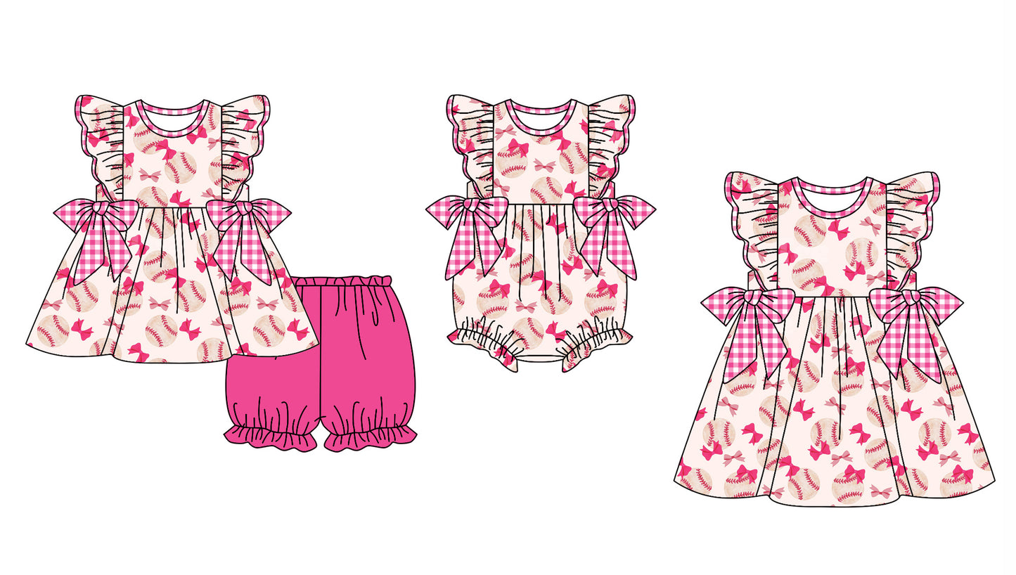 Baby Girl Short Sleeves Bows Sibling Romper Dress Clothes Set ( Moq 5 Each Design ) 11.28