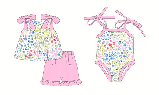 Baby Girl Straps Floral Sibling Summer Romper Set ( Moq 5 Each Style ) 2.24