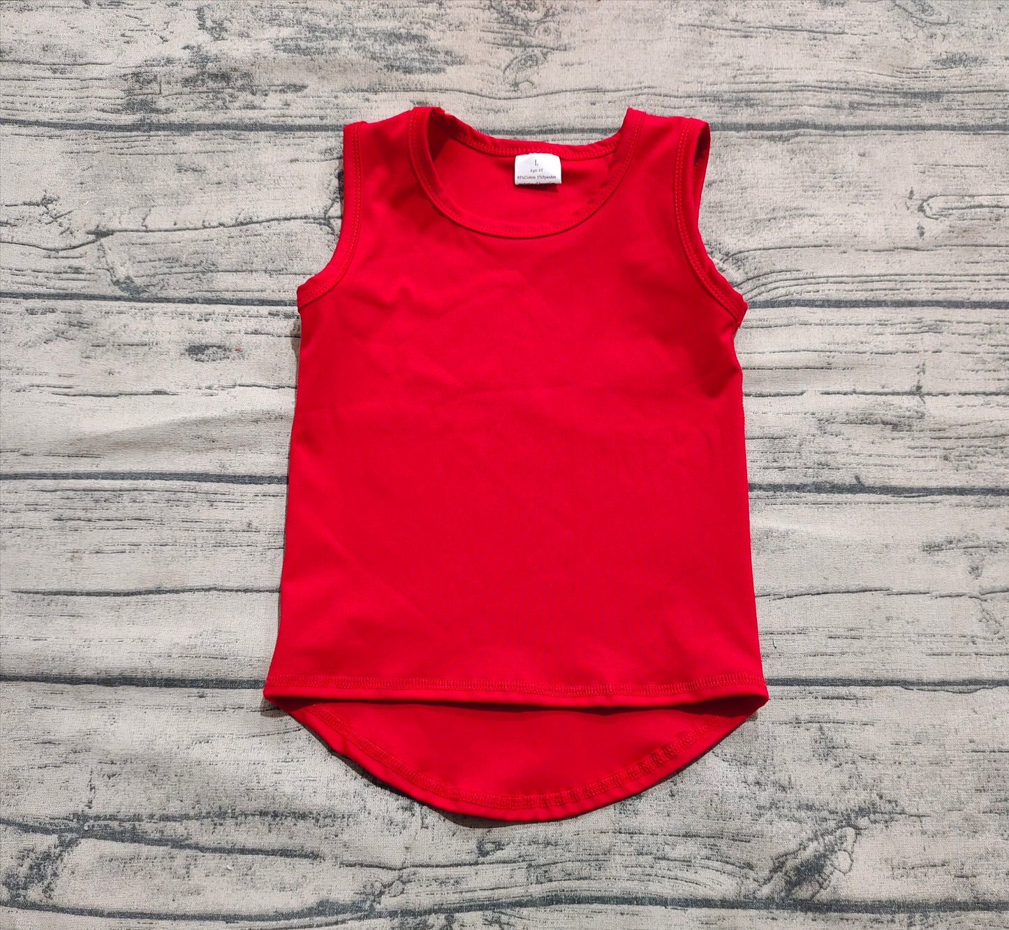 Baby Girl Toddler Sleeveless Red Vest Yoga Active Tops RTS