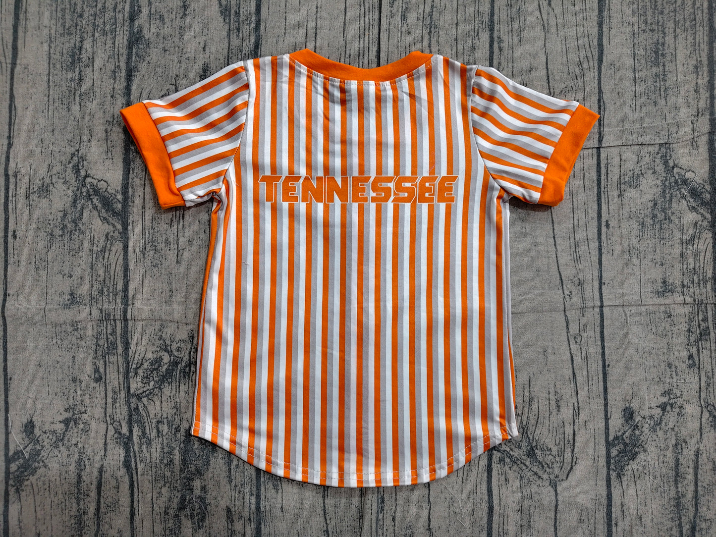 Baby Boy Kids Short Sleeves Orange Grey Stripes Shirt Team Tops RTS