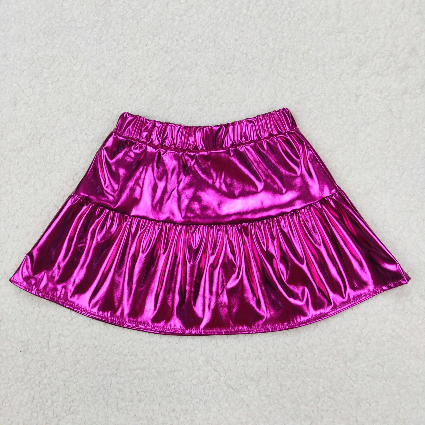 Baby Girl Purple Leather Skort Skirt RTS