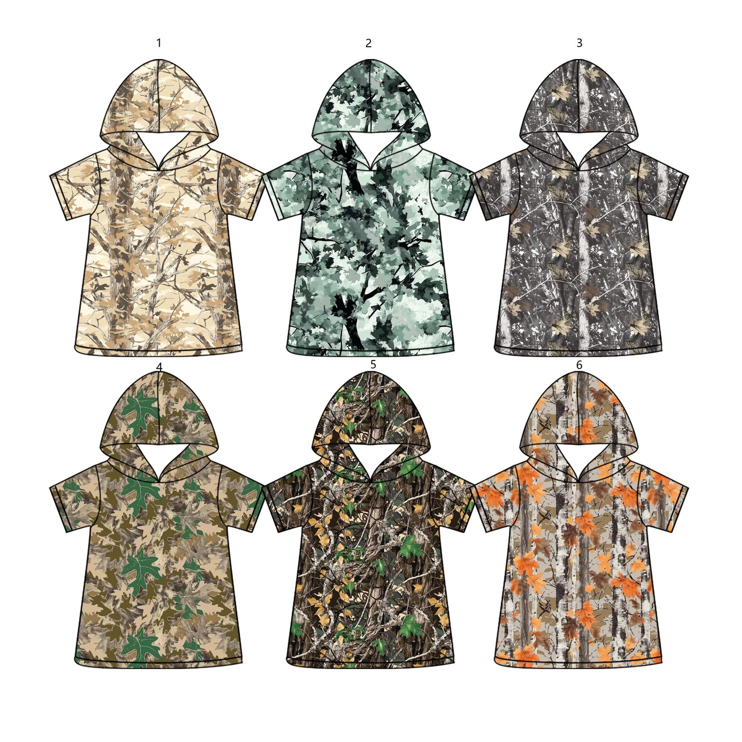( Moq 5 Each Style ) Sibling Baby Boys Kids Short Sleeves Camo Print Shirts Hoodie Tops Summer Clothes