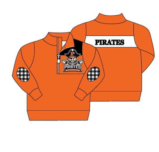Baby Boy Long Sleeves Orange Team Pullover Shirt ( Moq 5 )