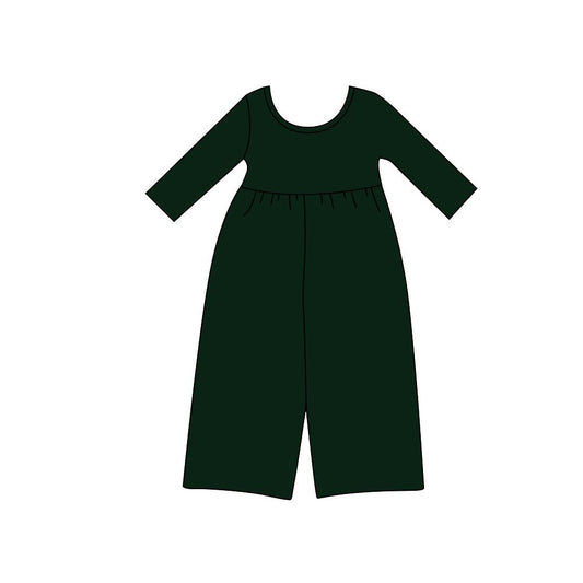 ( Moq 5 ) Preorder Baby Girls Kids Long Sleeves Black Pants Cotton Jumpsuit Clothes