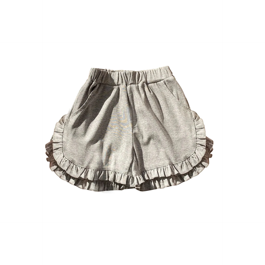 Moq 3 Pre-order SS0233 Baby Girl Cotton ruffle Shorts