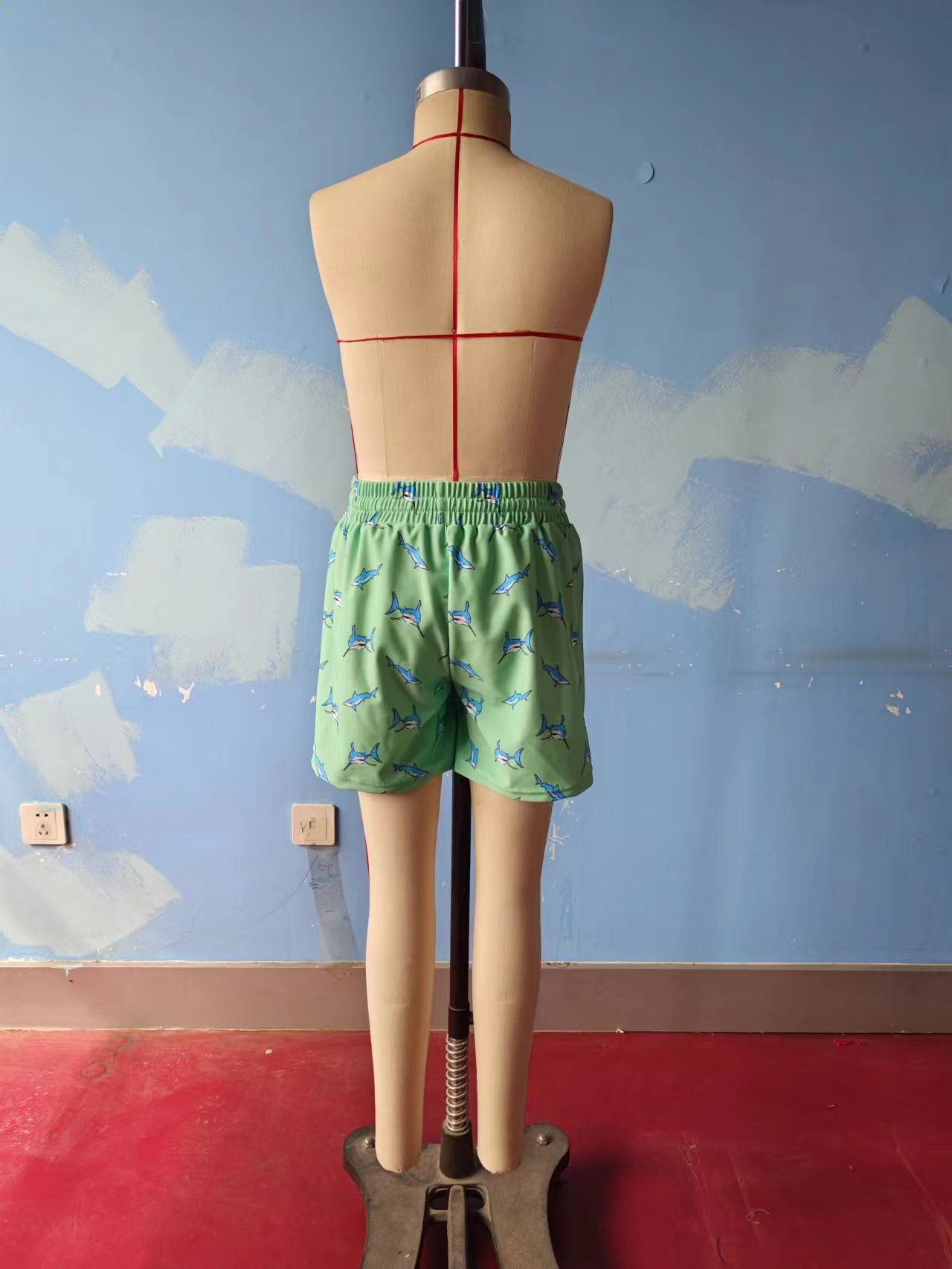 Baby Boy Fish Green Swim Trunks Shorts