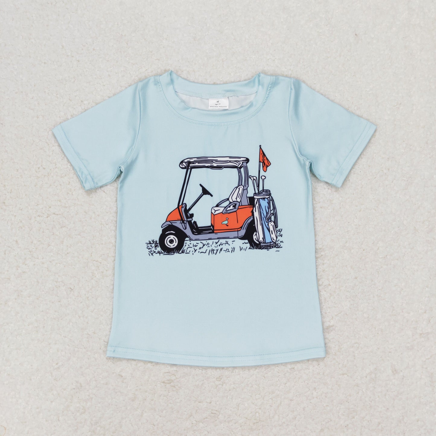 Baby Boy Short Sleeves Golf Blue Shirt Tops