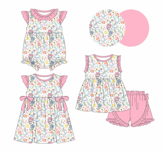 Baby Girl Flower Sibling Romper Dress Set ( Moq 5 Each Style ) 1.14