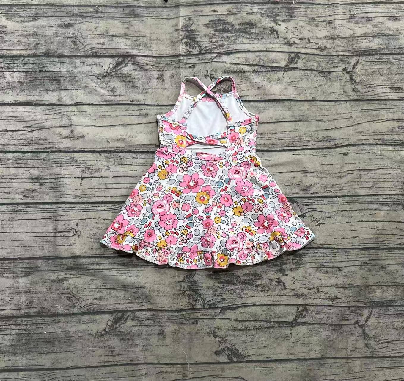 Baby Girl Athletic Yoga Straps Flower Active Wear Skort Dress RTS