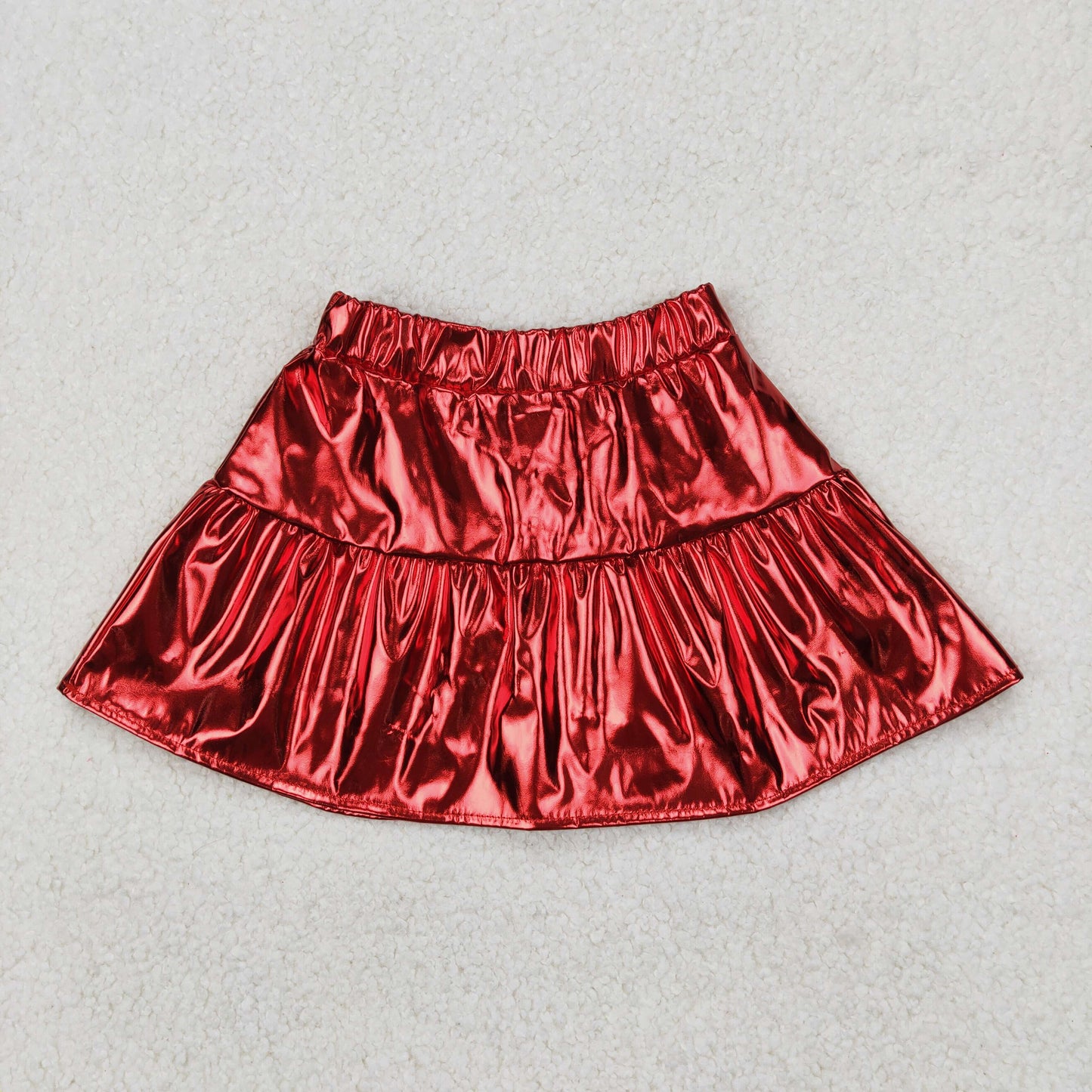 Baby Girl Red Leather Skort Skirt RTS