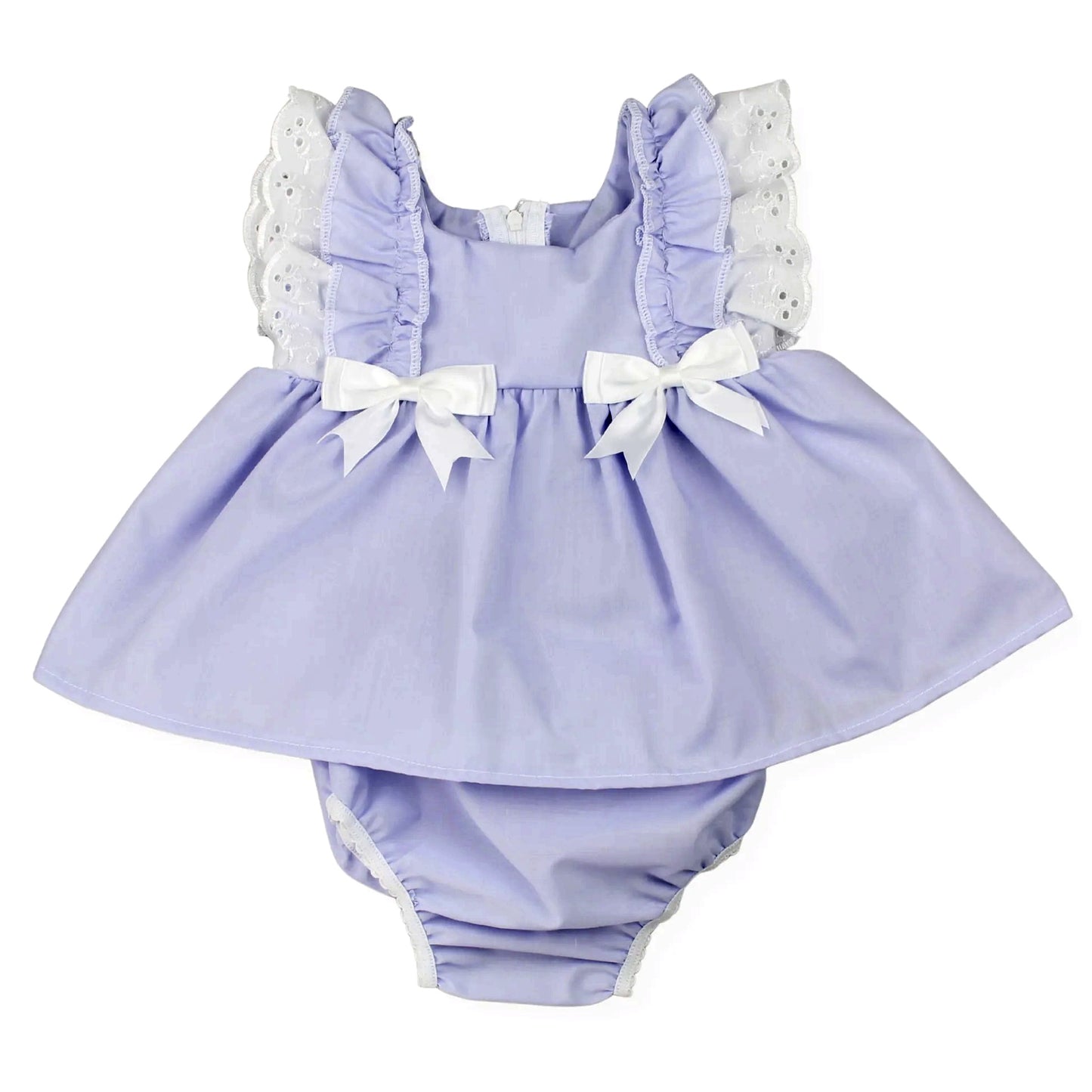 ( Moq 5 ) Preorder Baby Girls Infant Short Sleeves Bows Purple Ruffle Bubble Romper Clothes